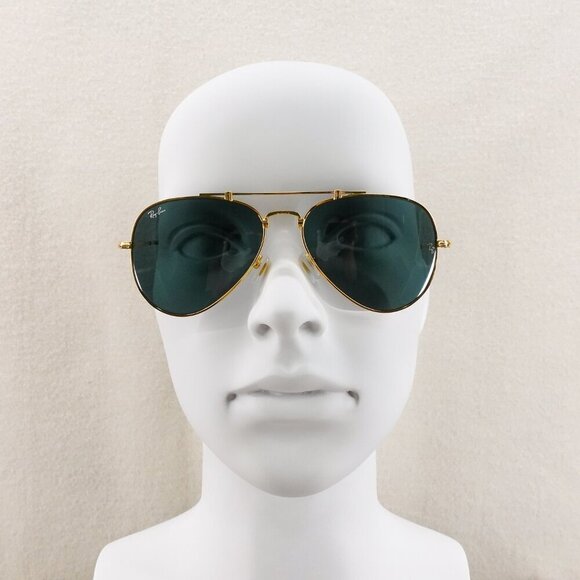 NEVER WORN- Ray-Ban RB8125 Titanium Aviator Sunglasses Gray Blue and Gold OS - Picture 9 of 13